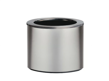 STEEL - Low round stainless steel plant pot with automatic watering by Hobby Flower - view 2